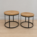 Table Set/2 - 60 x 60 x 50 cm - SKU M-8514 NEW Plain