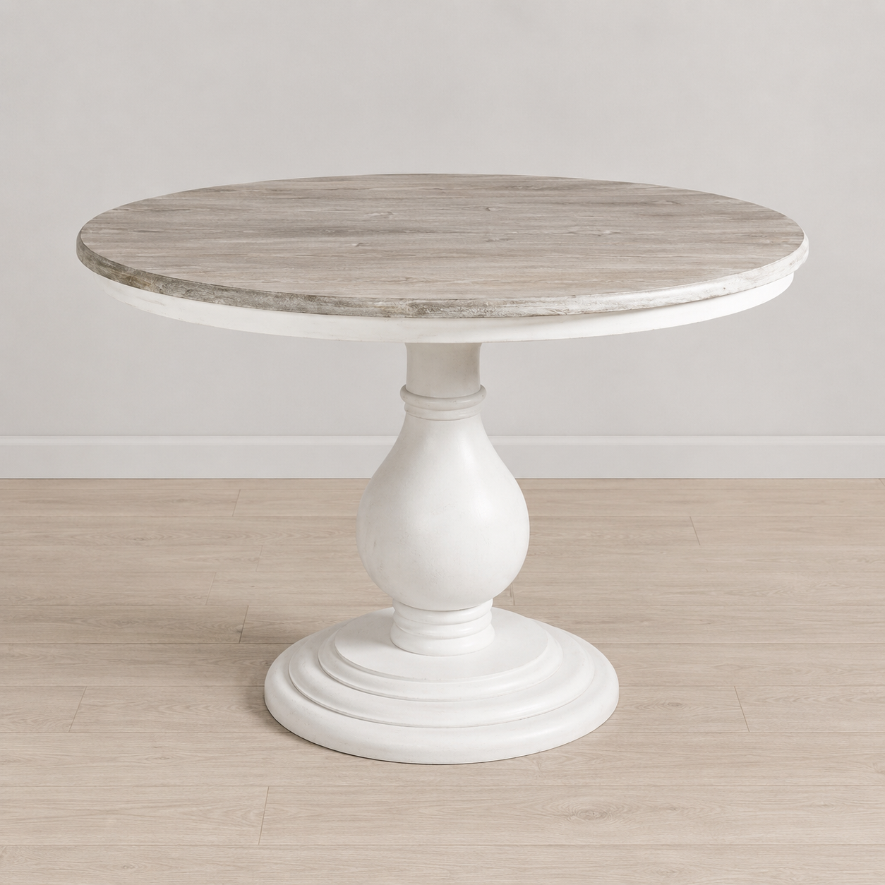 Knolls Dining Table Two Tone (White Base) 48" - 120 x 120 x 75 cm - SKU WW2000TT/48