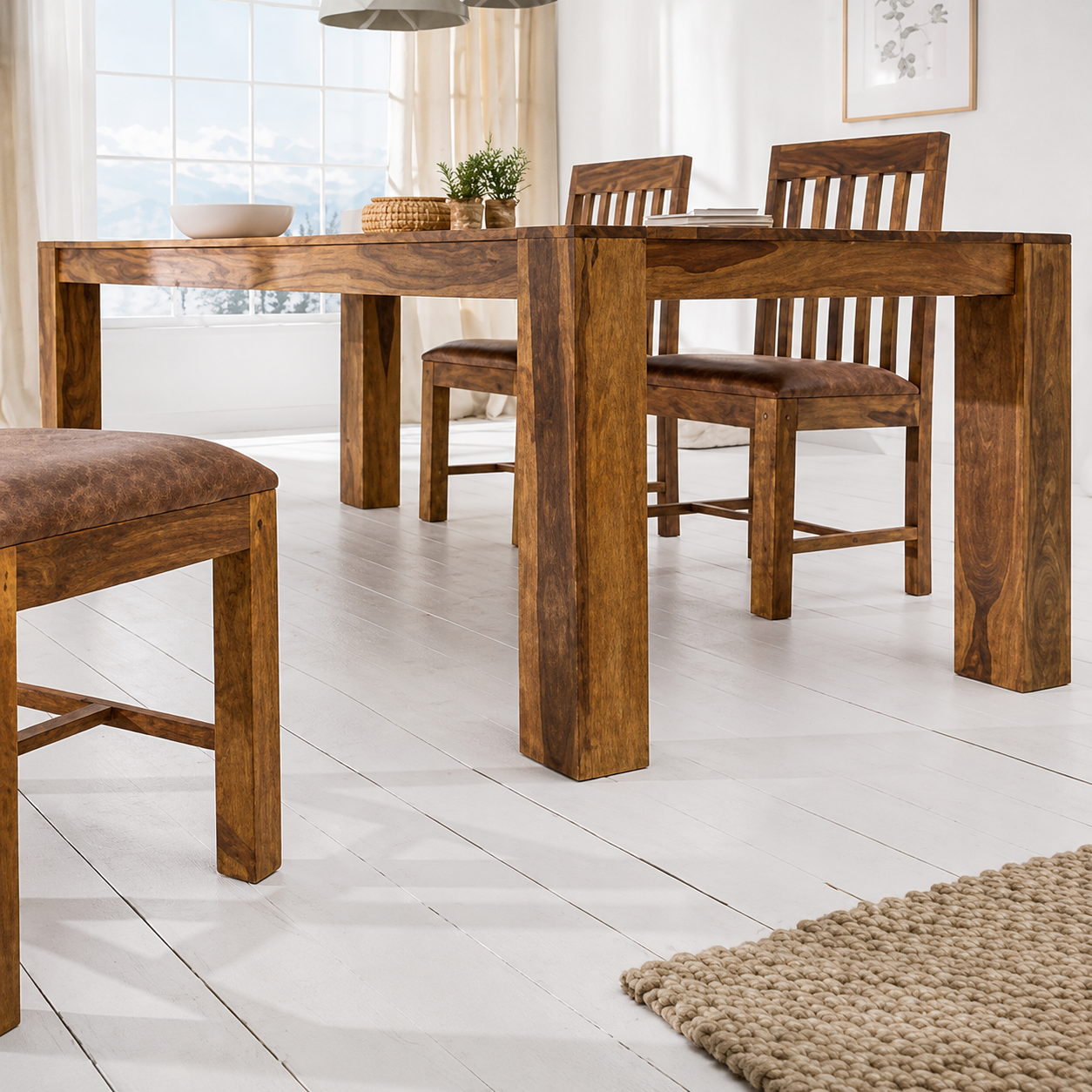 Wooden Dining Table - 160 x 76 x 90 cm - SKU KCH-2022-002
