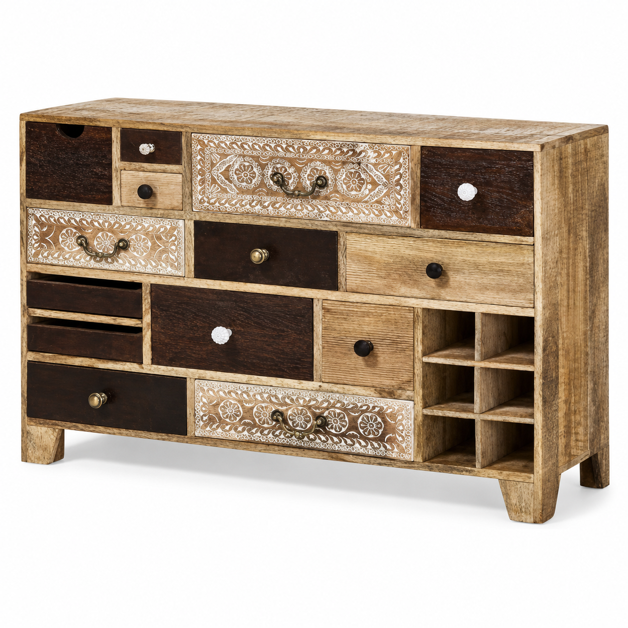 Wooden Drawer Chest - 114 x 39 x 80 cm - SKU KCH-2022-005
