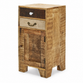 Wooden Two Drawer Bedside - 40 x 44 x 91 cm - SKU KCH-2022-010