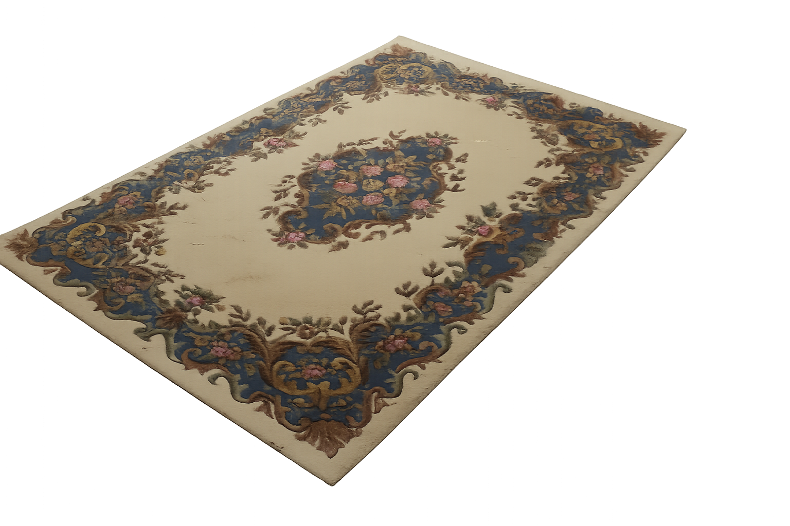Handknotted Indo Wool Aubusson Rug