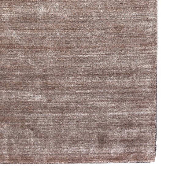 Handwoven Viscose Carpet - Brown