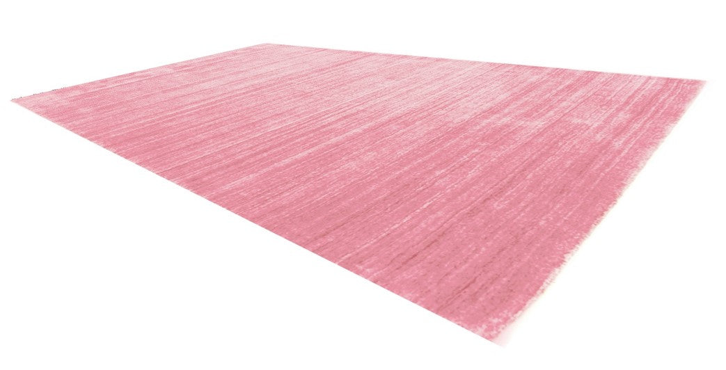 Handwoven Viscose Carpet - Pink 23